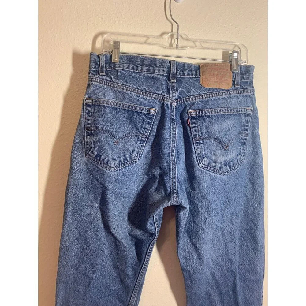 Levi's 505 Denim Blue Jeans Men's Size 34x32 Regular Fit Z2